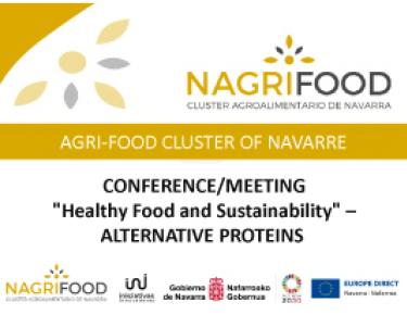 Expertos y representantes navarros y europeos participaron en un acto para recalcar la necesidad de crear nuevos alimentos saludables y de bajo coste